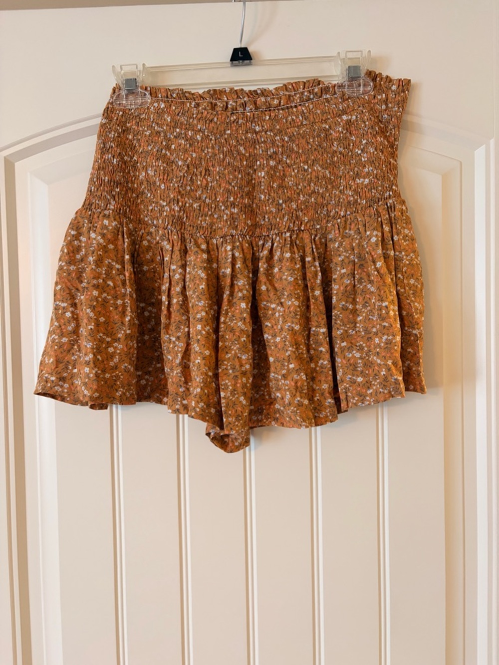 Smocked Floral Ruffle Shorts
